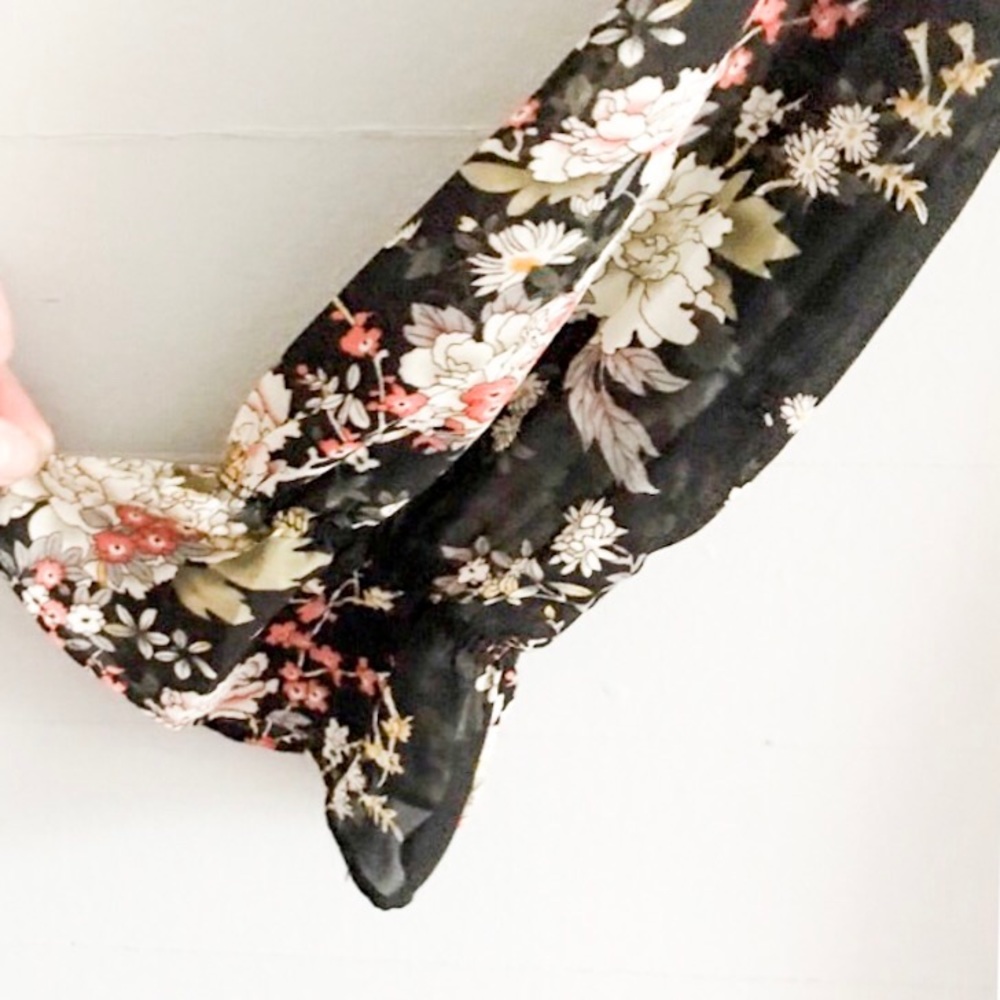 Long sleeve floral maxi dress